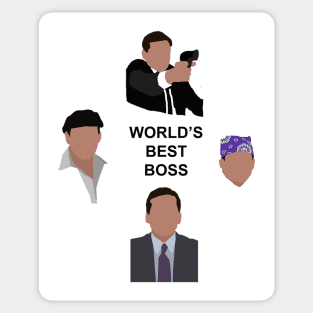 The Many Faces of Michael Scott Sticker